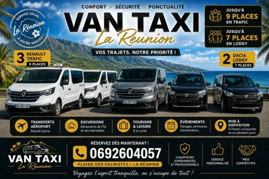 flyer van taxi la reunion info